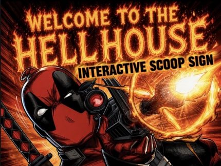 Deadpool's Hellhouse Scoop Sign